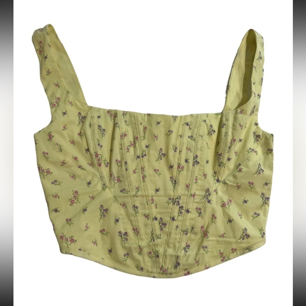 House of CB POPPY Lemon Floral Corset Small US4-6 $105 - Picture 3 of 5